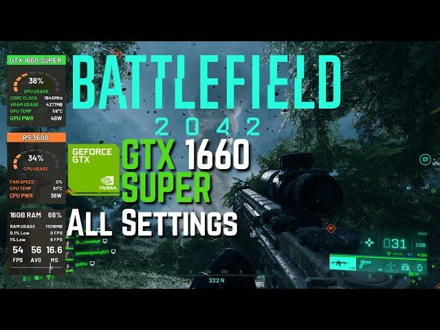 Battlefield 2042 on GTX 1660 Super All Settings