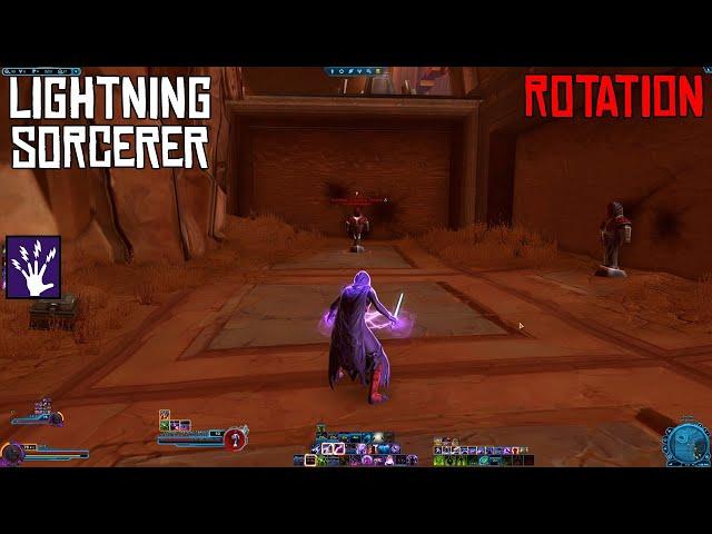 SWTOR Lightning Sorcerer Rotation Demonstration | 2021 Gameplay | Elemental Convection Tactical Item