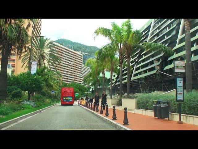 Driving down the streets of Monte Carlo, Monaco