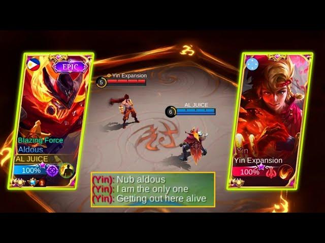 ALDOUS VS NEW HERO YIN TRASHTALKER | WHO IS THE STRONGEST FIGHTER INSIDE THE DOMAIN EXPANSION | MLBB