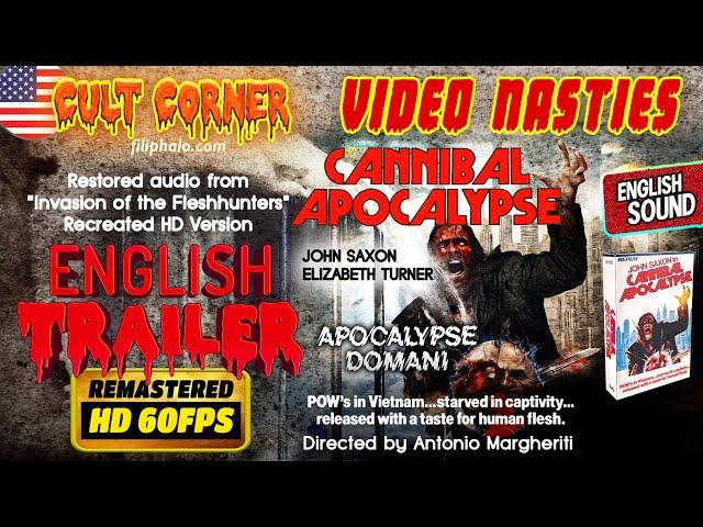  Cannibal Apocalypse ENGLISH TRAILER (1980) Cult Corner Dubbed Trailers- Filip Halo REMASTERED BD