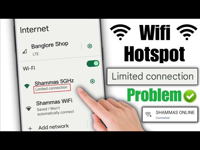 How to fix wifi limited connection problem | hotspot limited connection problem | 2024