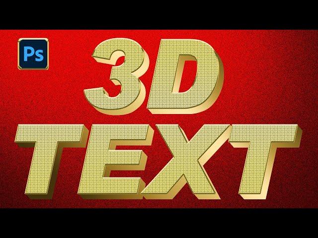 3d text effect photoshop | how to make 3D text on Photoshop tutorial