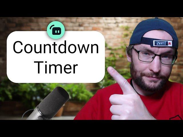 Fast And Easy Setup: Add A Streamlabs Countdown Timer! (Twitch, YouTube, Kick and more!)