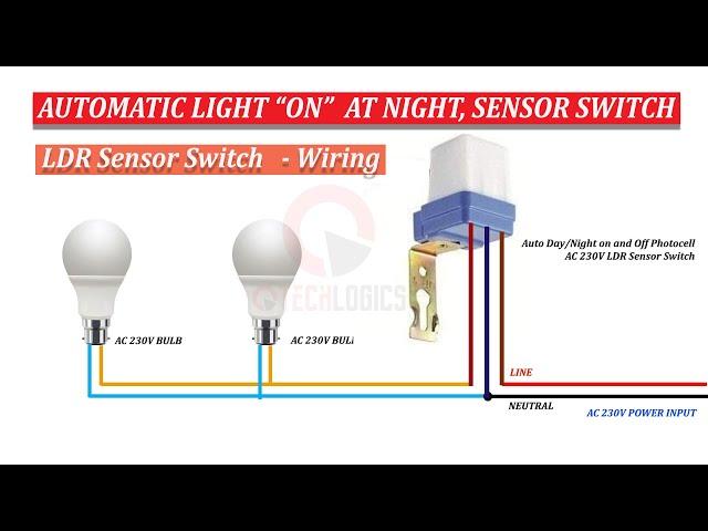 Automatic light sensor  220 Volt Auto Day/Night On/Off Photocell LDR Sensor Switch Wiring