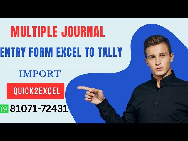 How to Import Journal entry form Excel to Tally with multiple Ledger column +91 8107172431