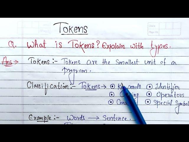 Tokens in C in hindi | types of tokens- Keywords, identifier, strings, operators, constants etc...