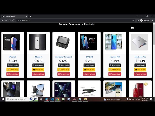 Ecommerce Website using Angular REST API | Full video |