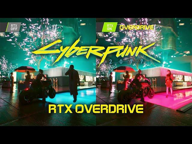 Cyberpunk RTX OVERDRIVE ON vs OFF