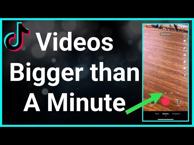How To Make A TikTok Video LONGER Than 60 Seconds!