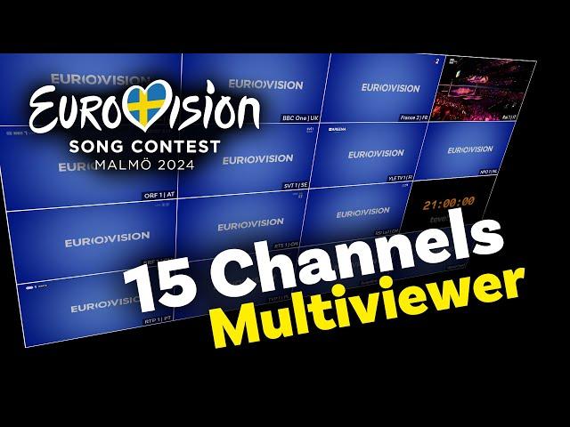 How TV stations join together for Eurovision – 15 channel multiviewer