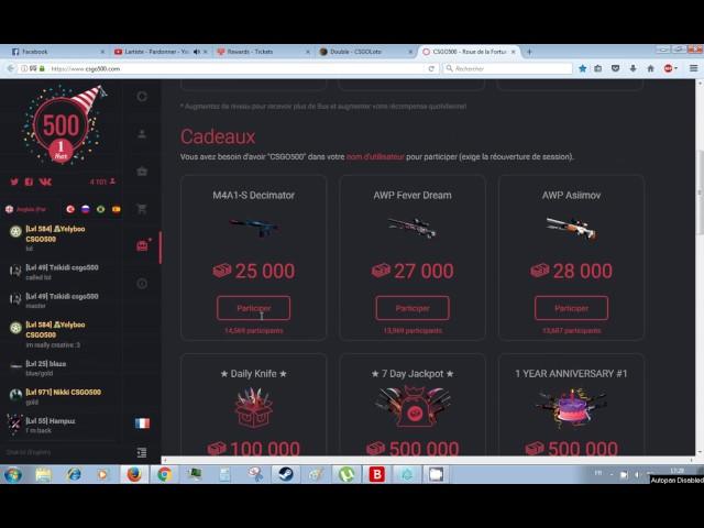 csgo500.com ADMIN PROMO CODE 5000 COINS 5$ FREE SKINS csgo500 5$