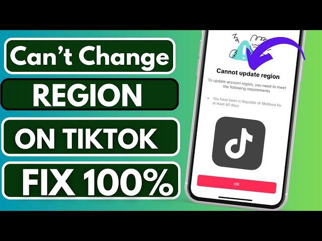 Fixed Can't Change TikTok Region || How To Change Tiktok Country Region