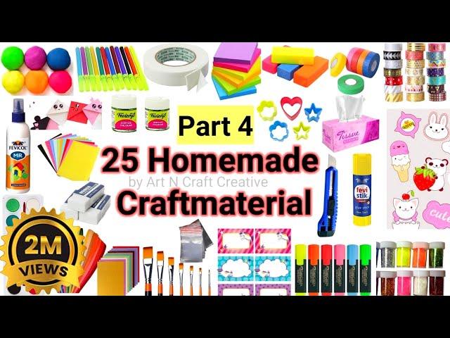 25 Home made craft materials items/How to make Craft Materials in home for School/25 Ghar pe Crafts