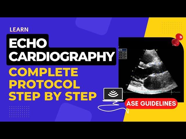 Echocardiography Standard Protocol | Step by Step | Complete Trans-thoracic Normal Echocardiogram