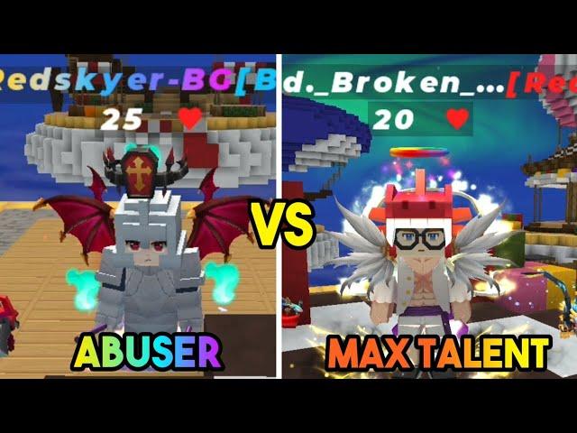 Abuser Vs Max Talent in Bedwars | Blockman Go