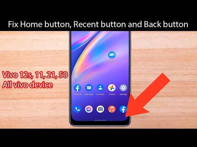 How to change navigation bar in vivo  || Change back button in vivo Y 12s Y 11 Y 23 Y50