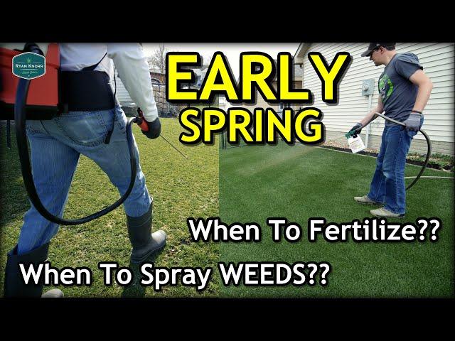 When To Start FERTILIZING or SPRAYING in Spring // Early Spring Lawn Tips