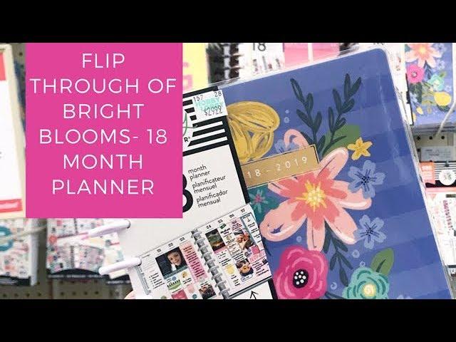 Flip through of Bright Blooms- 18 Month Planner