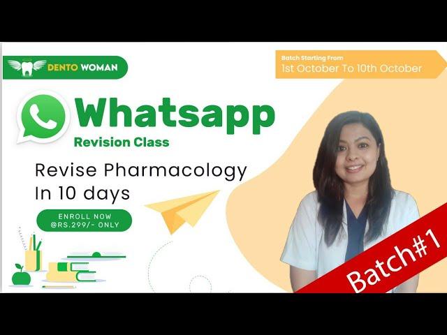 Revise pharmacology in 10 days for neet mds 2023  #dentowoman #neetmds2023