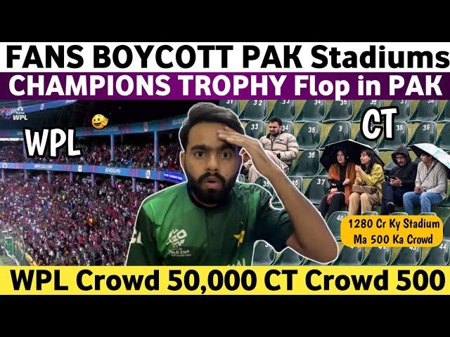 Champions Trophy Flop in Pakistan | Fans Boycott Pakistan Stadiums | Lahore Stadium Empty in CT25 |