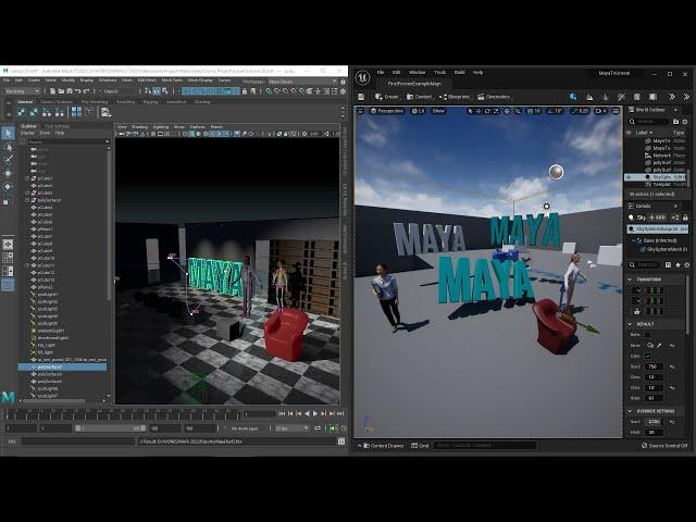 Videoguide - Export from Maya Import in Unreal Engine 5, SendTo and FBX Export, Mesh, Materials