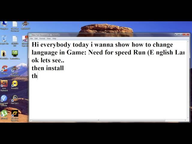 Need For Speed Run change language