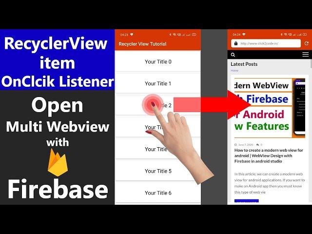 How to create multi web-view with Firebase | How to open multi web-view with Firebase in android