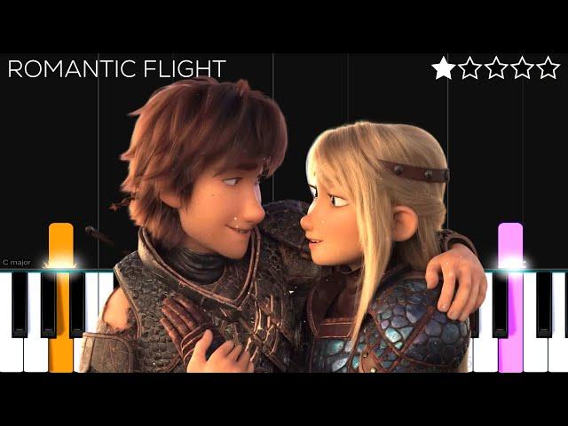 Romantic Flight (How To Train Your Dragon) | EASY Piano Tutorial