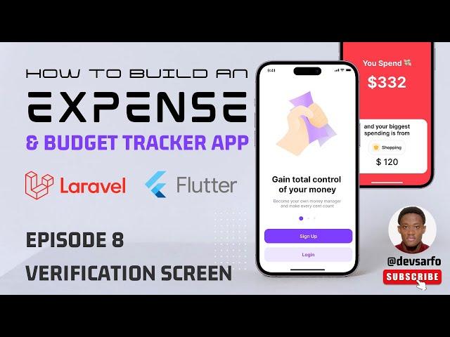 Episode 8: Penger (Expense Tracker App) - Verification Screen