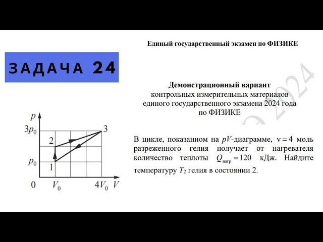 Задача 24 из проекта демоверсии ЕГЭ 2024 по физике