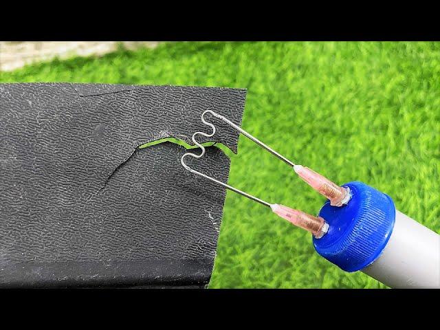 Repair broken plastics with HOMEMADE plastic welding machine | DIY