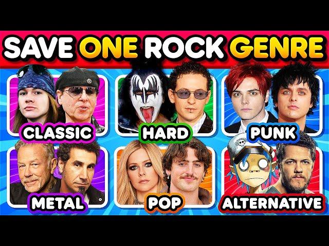 Save ONE Song  Rock Genres  Epic Rock Battle (6 Songs) | Music Quiz