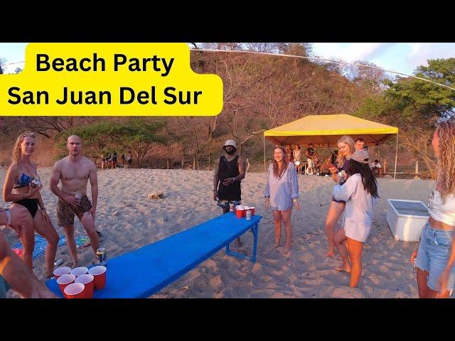 Beach BBQ Party in San Juan Del Sur Nicaragua, Saturday before the main event