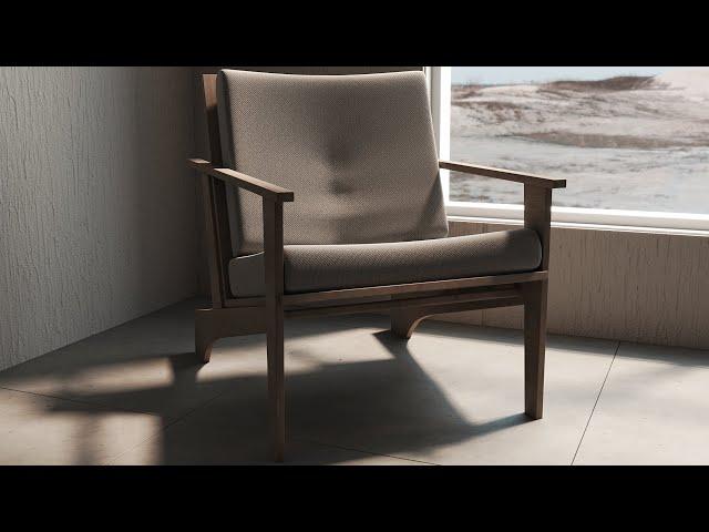 Armchair modeling in 3D max