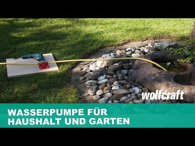 Bohrmaschinen-Pumpe mit Kunststoffgehäuse: Ideal für Haus und Garten | wolfcraft