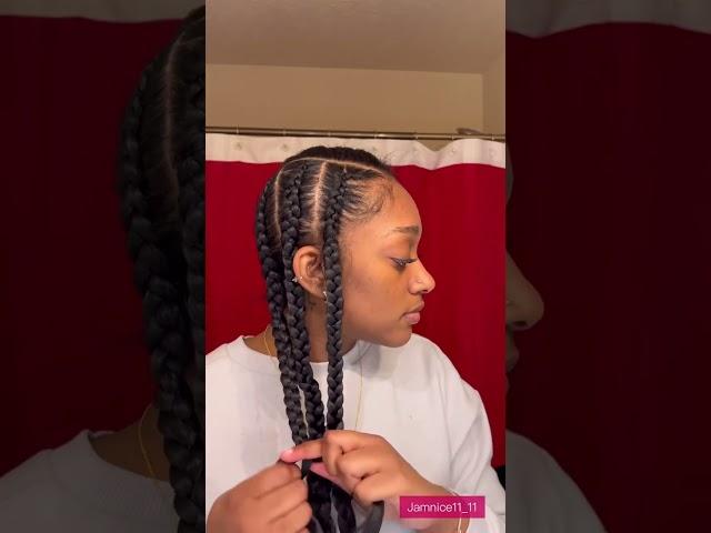 FEEDIN BRAID STYLES #naturalhair #feedinbraids #knotlessbraids #protectivestyles #hairgrowthoil