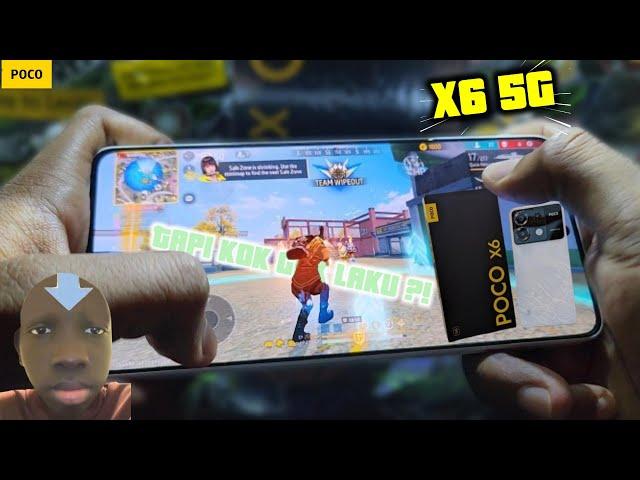 POCO X6 Ram 12GB Game Test Free Fire Max || Handcam || SD 7s Gen 2 (4 nm) || Li-Po 5100 mAh