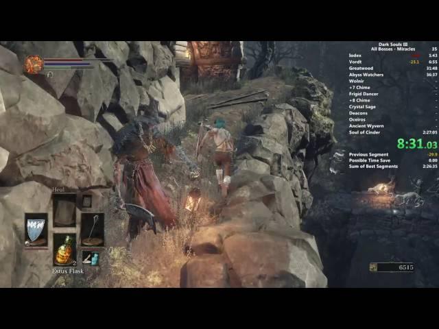 Dark Souls III Miracles All Bosses speedrun