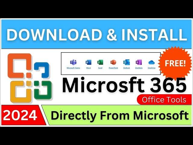 Download And Install Microsoft 365 OFFICE Tools Directly From Microsoft Website (Step By Step)-2024