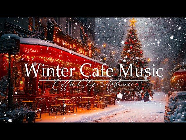 Winter Coffee Jazz ️ Cozy Jazz With A Snowy Holiday Atmosphere For A Relaxing Day