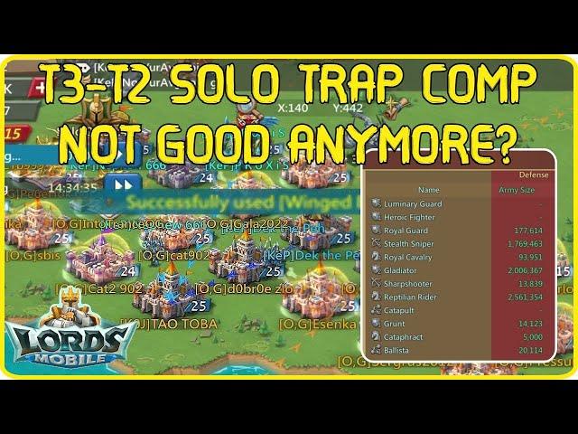 Try This Awesome Garrison Trap For Getting Easy Kills In Lords Mobile + SOLO TRAP bonus!