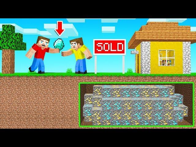 BUYING MY FRIEND’S HOUSE In MINECRAFT! (found a secret below)