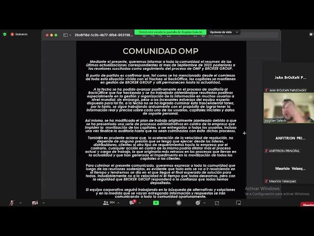 SOCIALIZACION COMUNICADO OFICIAL OMEGAPRO 29 SEP 2023