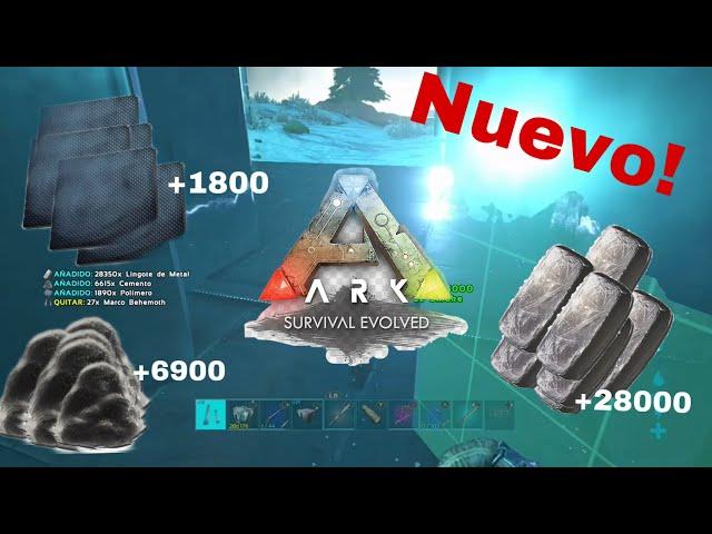 Nuevo glitch!/ Metal, Polimero y Cemento infinito! / ark survival involved / año 2024