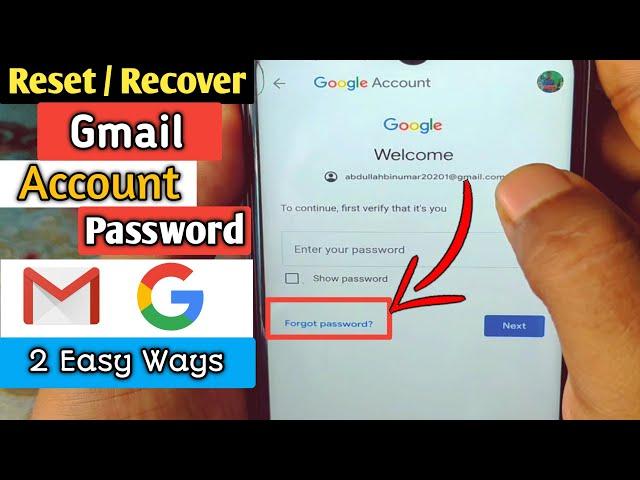 How to Reset or Recover Gmail Account Password if Forgotten 2024