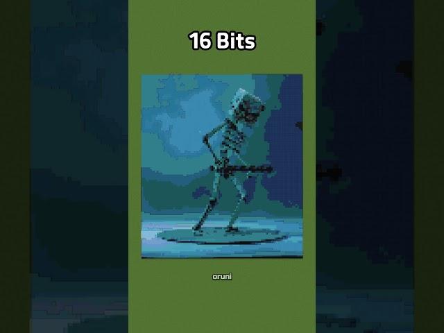 Minecraft Skeleton in Movie 64bit 32bit 16bit 8bit 4bit 2bit 1bit