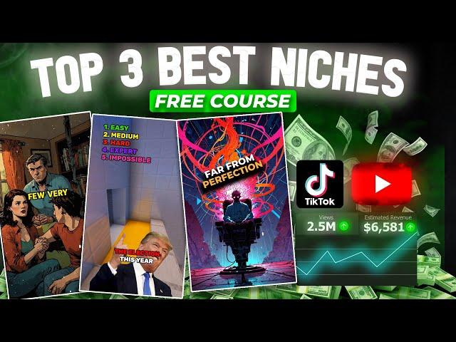 TOP 3 Best Niches for TikTok & YouTube shorts( Free Course) | Passive Income