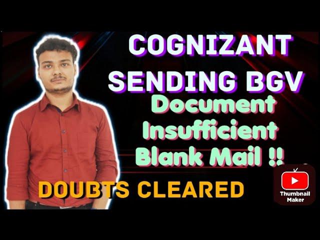 Cognizant Sending Documents Insufficient Blank Mails for Background Verification || Doubts Cleared