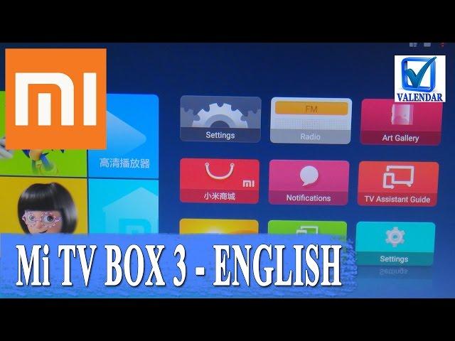 Xiaomi Mi TV Box 3 Enhanced setting the English language instead of Chinese